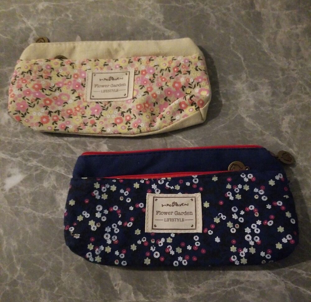 2 pencil pouch / cosmetic bags from Flower Gardens Lifestyle